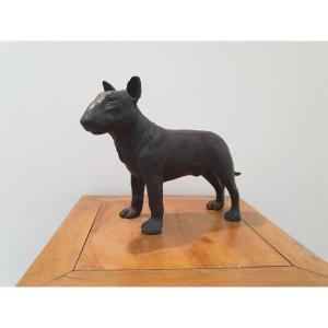 Bull Terrier En Bronze - 31 X 25 Cm
