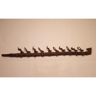 Benin - Bronze Deer Deco Pipe