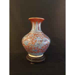 Chine - Grand Vase Dynastie Qing (1644 - 1912) - 49 Cm