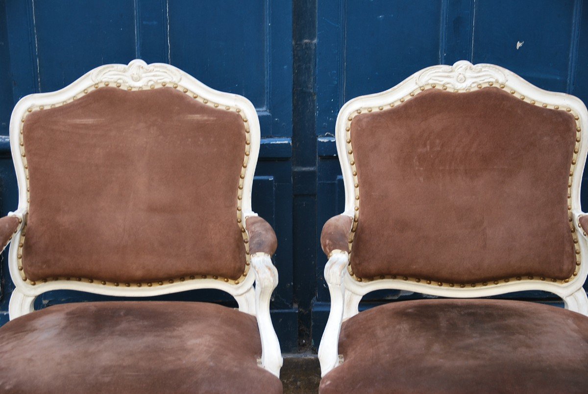 Pair Of Beautiful Armchairs Stamped From Drouilly XVIII-photo-4