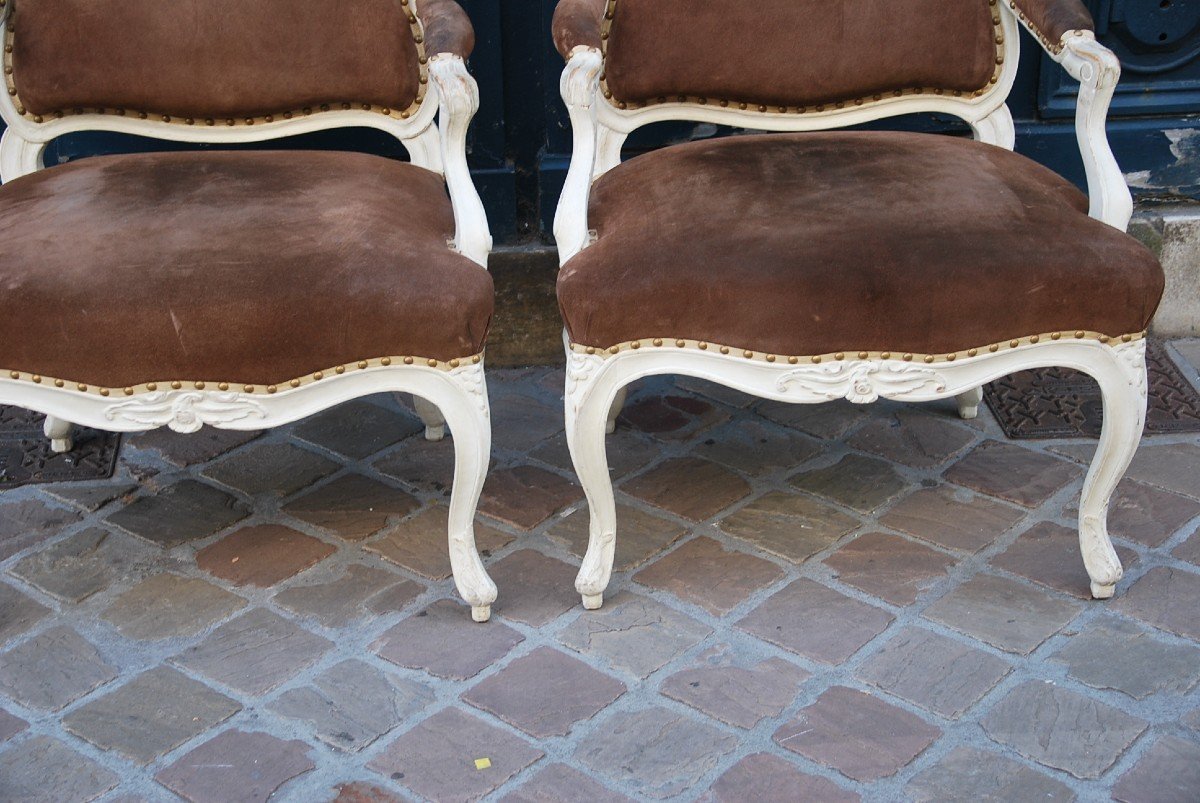 Pair Of Beautiful Armchairs Stamped From Drouilly XVIII-photo-8