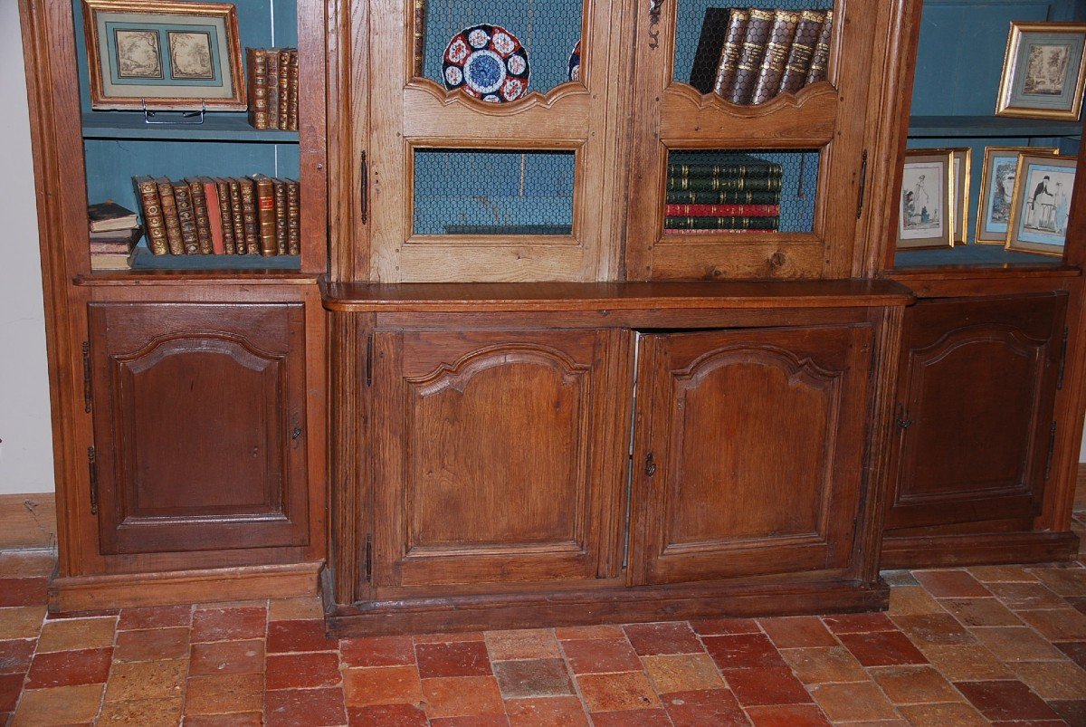 Bibliothèque De Boiserie En Chêne Du XVIII-photo-1