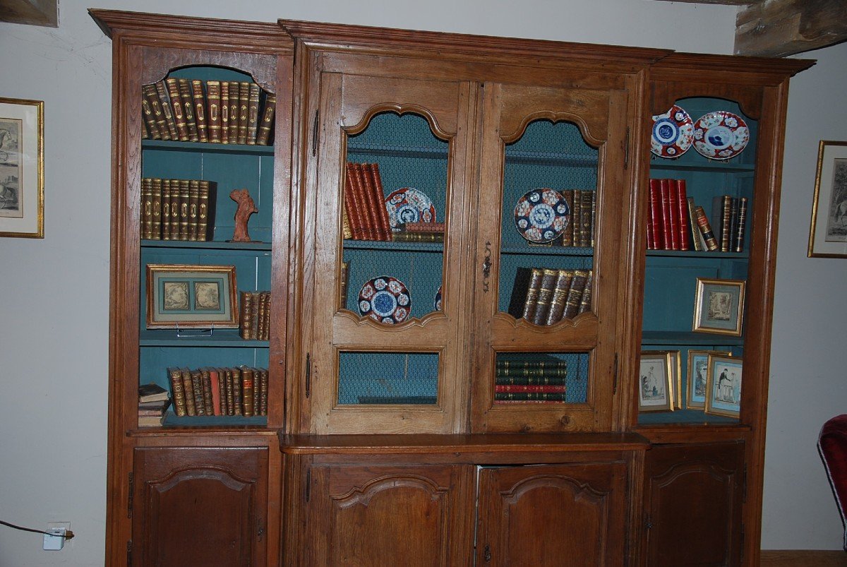 Bibliothèque De Boiserie En Chêne Du XVIII-photo-3