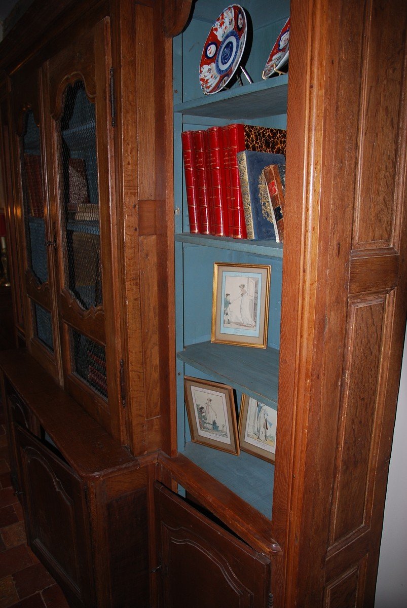 Bibliothèque De Boiserie En Chêne Du XVIII-photo-8