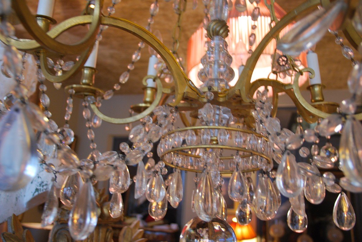 Chandelier In Bronze And Crystal From Maison Baguès-photo-3