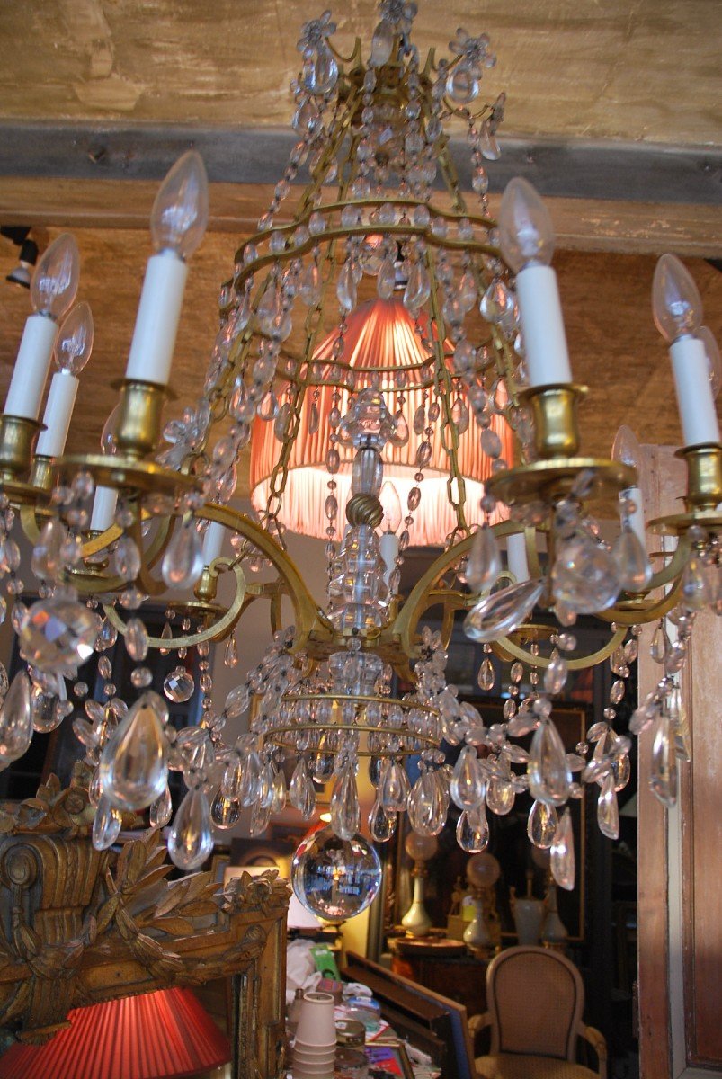 Chandelier In Bronze And Crystal From Maison Baguès-photo-8
