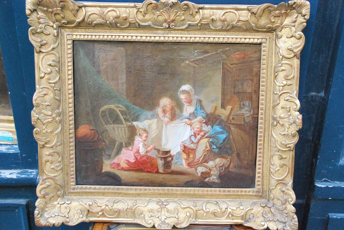 Fragonard Follower, The Happy Family. 18th Century School-photo-8