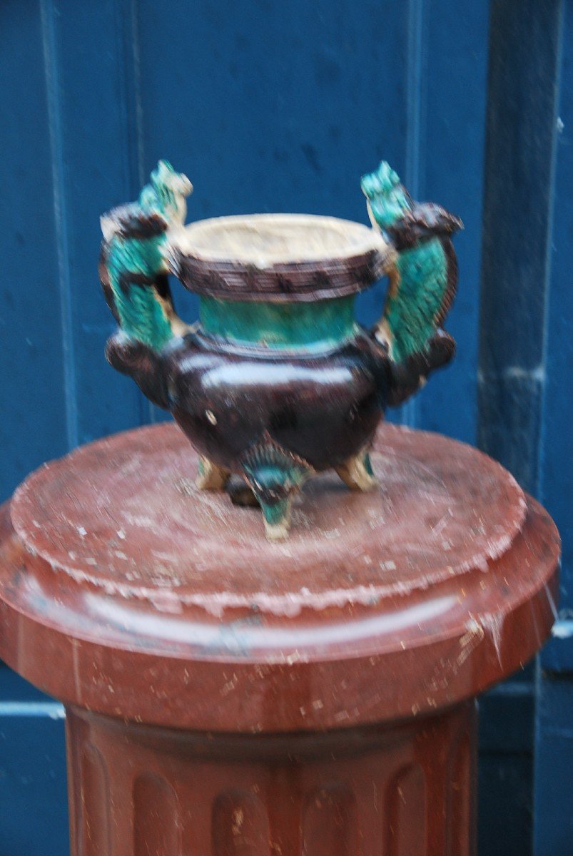 Vase En Grès Dynastie Ming-photo-2