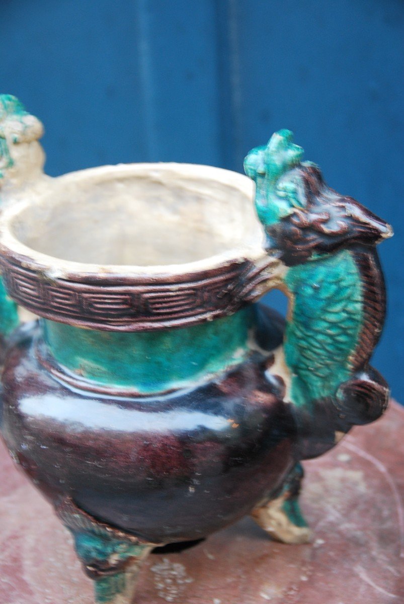 Vase En Grès Dynastie Ming-photo-1