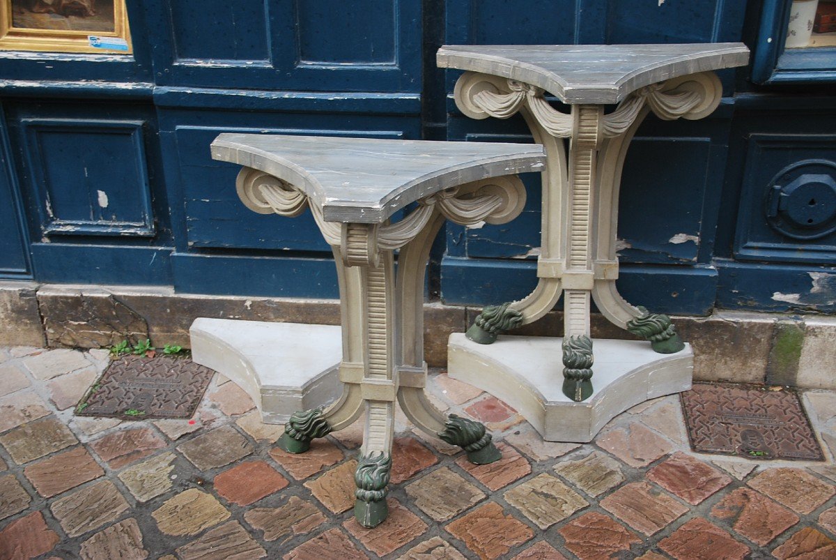 Pair Of Louis XVI Console, Emilio Terry-photo-6
