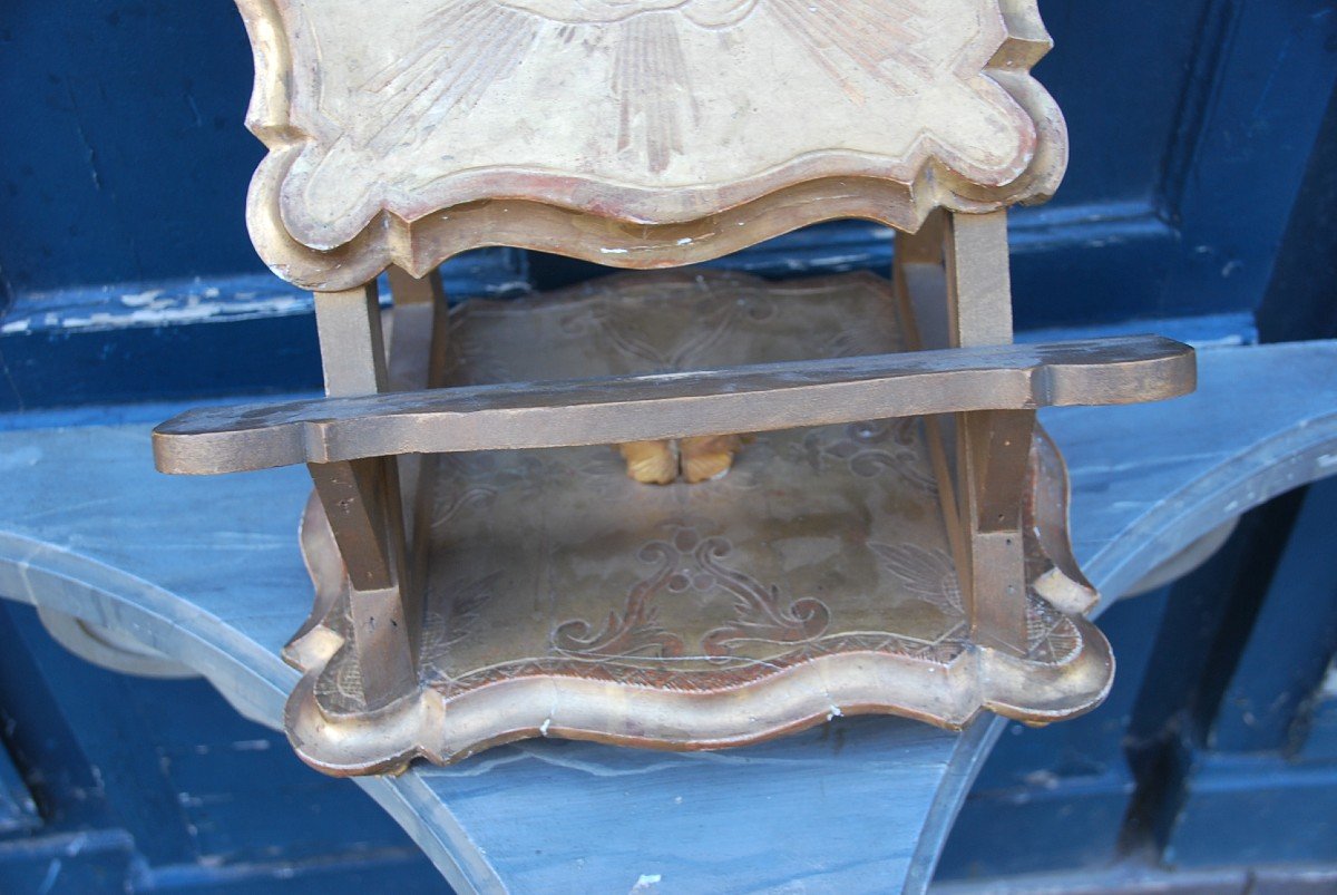 Lectern In Golden Wood Louis XV Style-photo-3