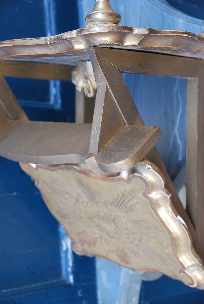 Lectern In Golden Wood Louis XV Style-photo-3