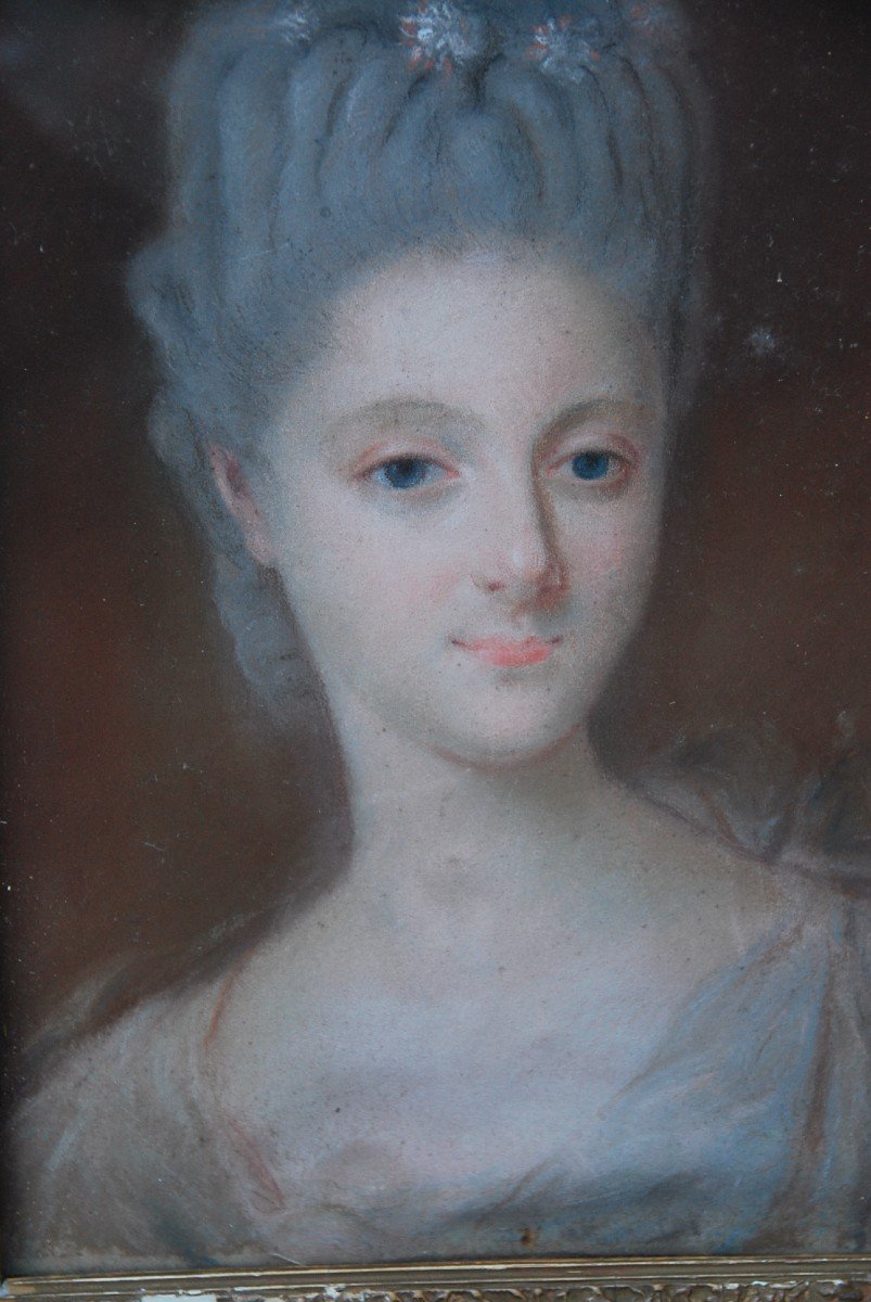 Petit Pastel , Portrait De Femme XVIII-photo-4
