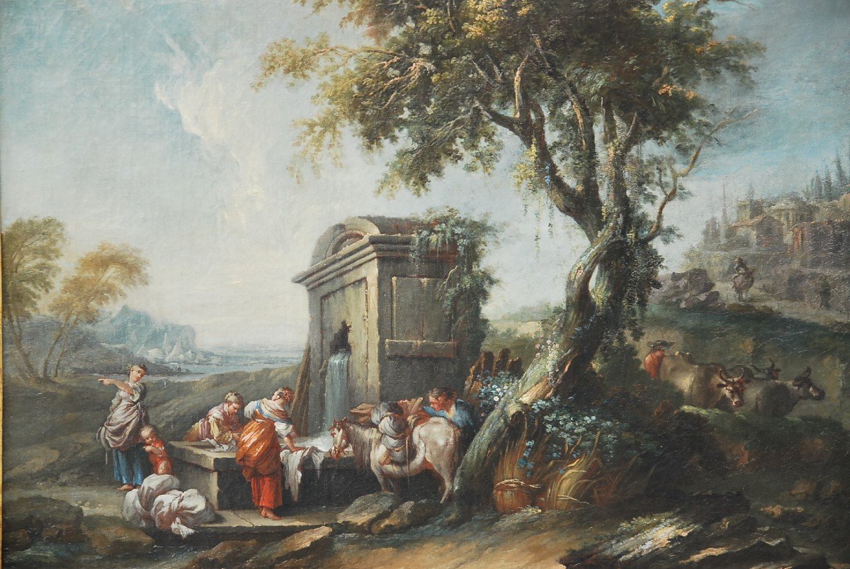 Jean Baptiste Lallemand, Attributed To Scene Of Genre School XVIIIi-photo-2