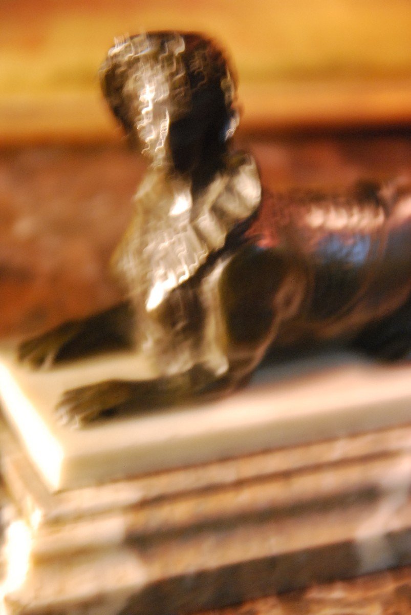 Pair Of Sphinges Paperweight D Regence Period Early XVIIIi-photo-6