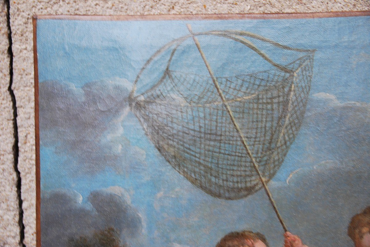 Boucher D After, Oil The Children Fishermen Oil XVIII-photo-4