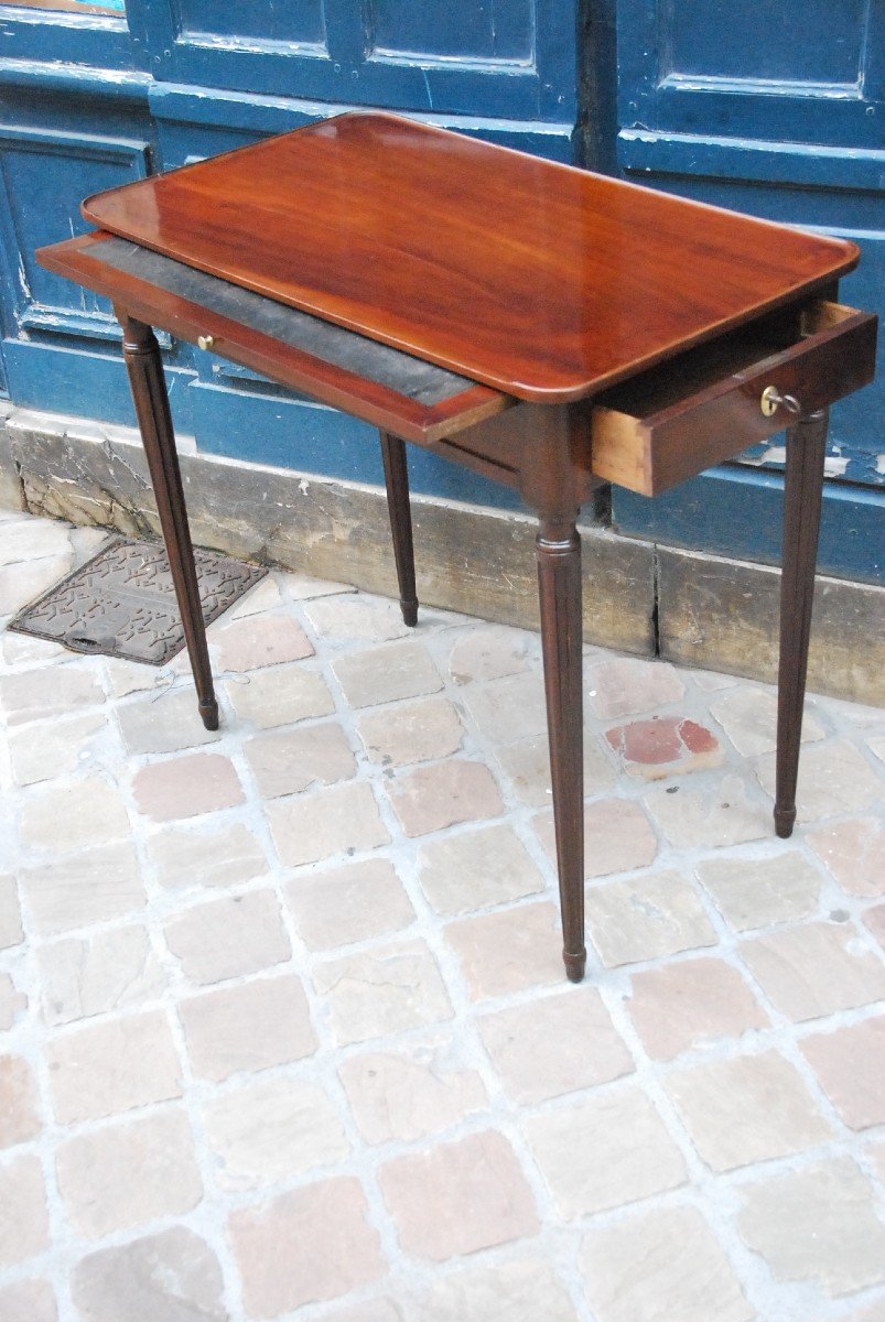 Table De Salon Acajou  D époque Louis XVI Estampillée De L .moreau-photo-2
