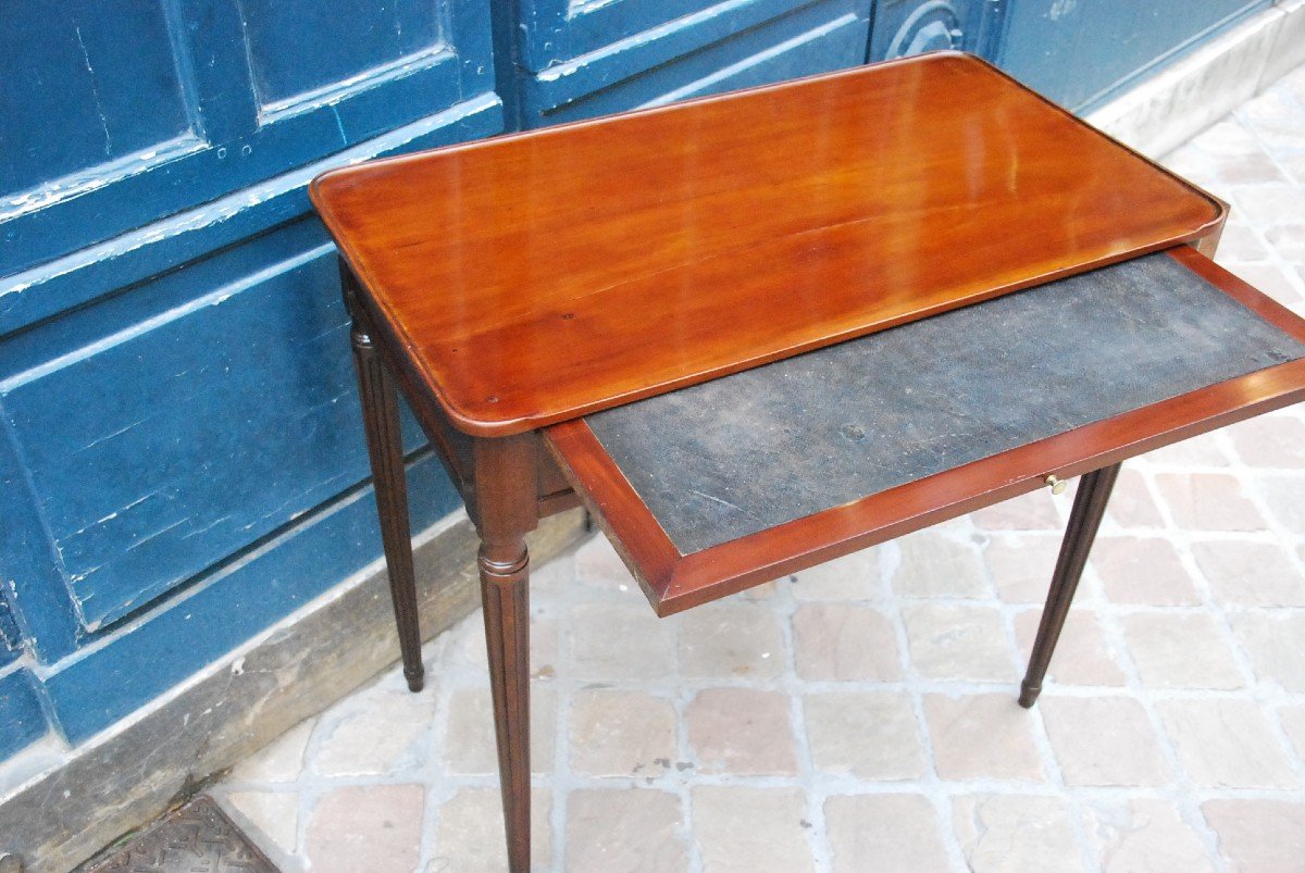 Table De Salon Acajou  D époque Louis XVI Estampillée De L .moreau-photo-2