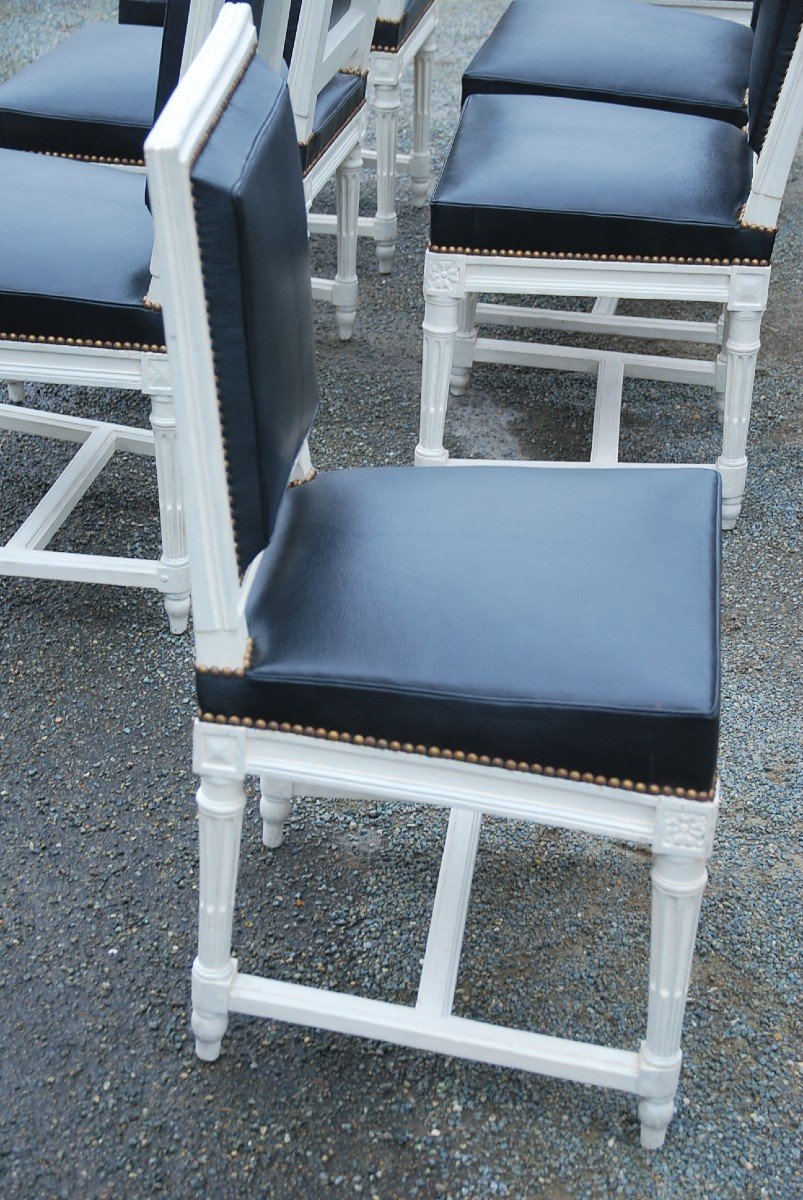 Rare Suite Of 12 Chairs; 6 Stamped By Jacob-photo-7