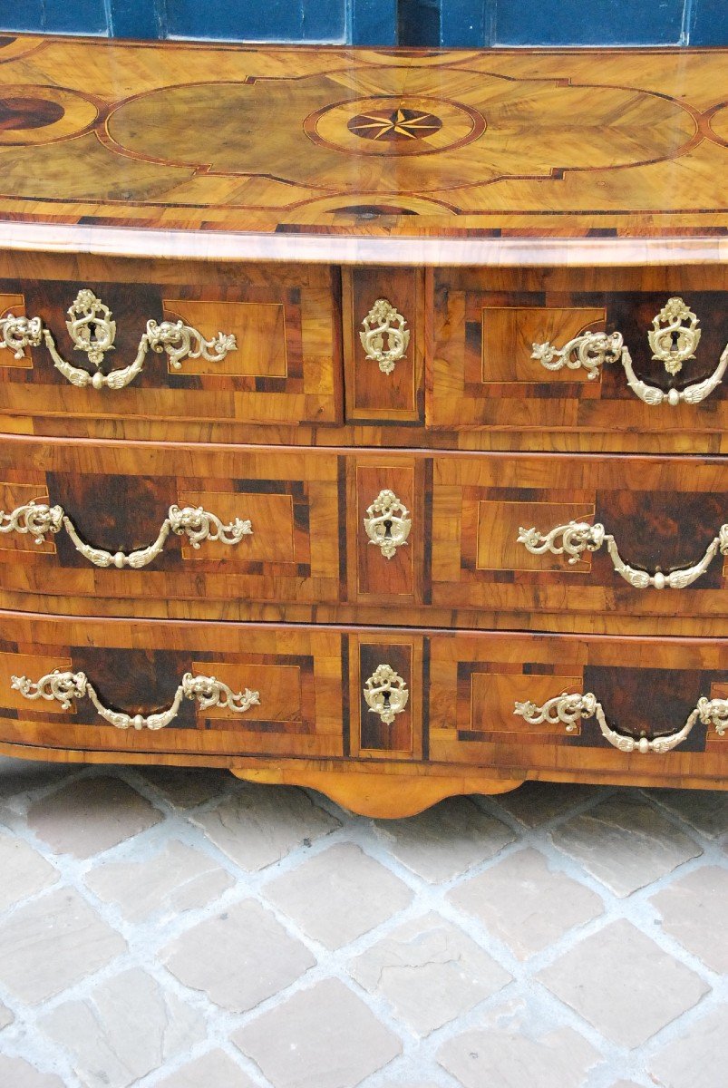 Commode En Marqueterie  Du Dauphiné  D époque Louis XIV -photo-2