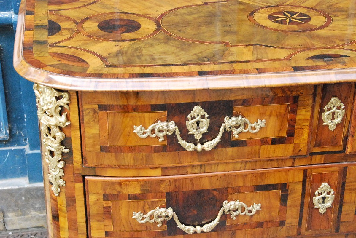 Commode En Marqueterie  Du Dauphiné  D époque Louis XIV -photo-4