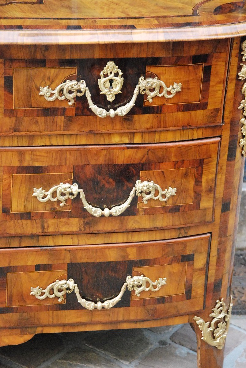 Commode En Marqueterie  Du Dauphiné  D époque Louis XIV -photo-7