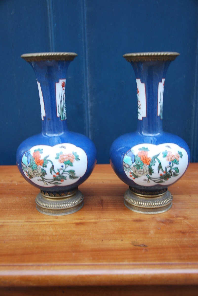 China XIX Pair Of Mounted Vases-photo-2