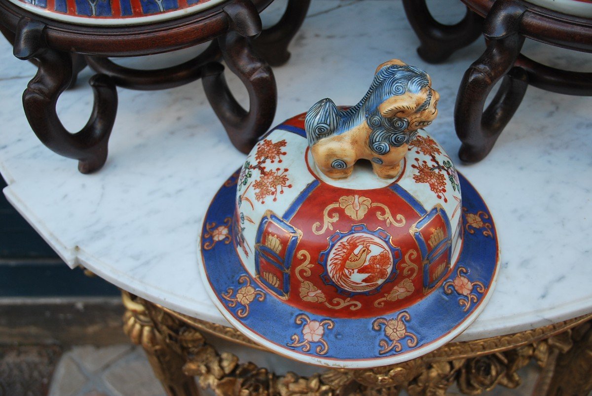 Paire D Importantes Potiches Décor Imari Fin XIX-photo-1