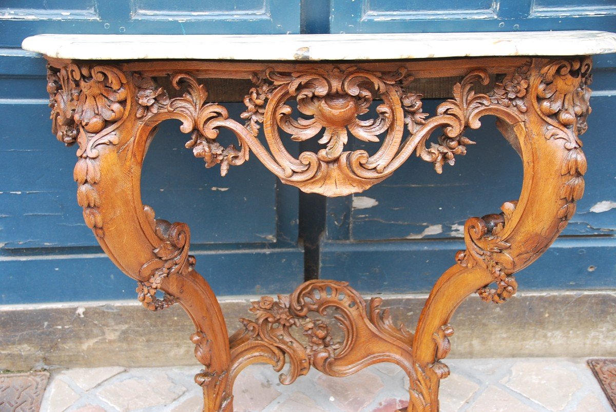 Console En Chêne D époque Louis XV