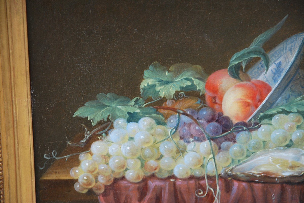 Nature Morte Aux Fruits Et Huitre  XIX-photo-1