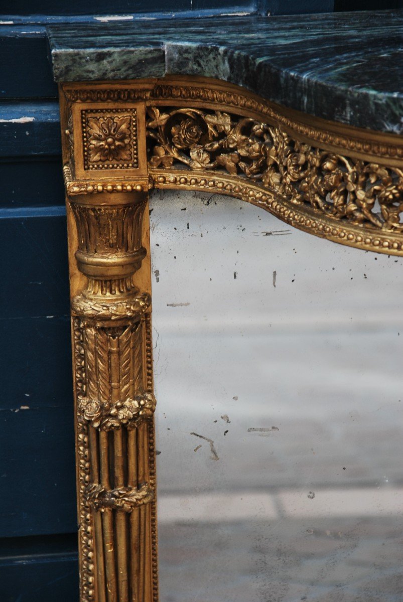 Elégante Console à Fond De Miroir D époque Louis XVI-photo-1