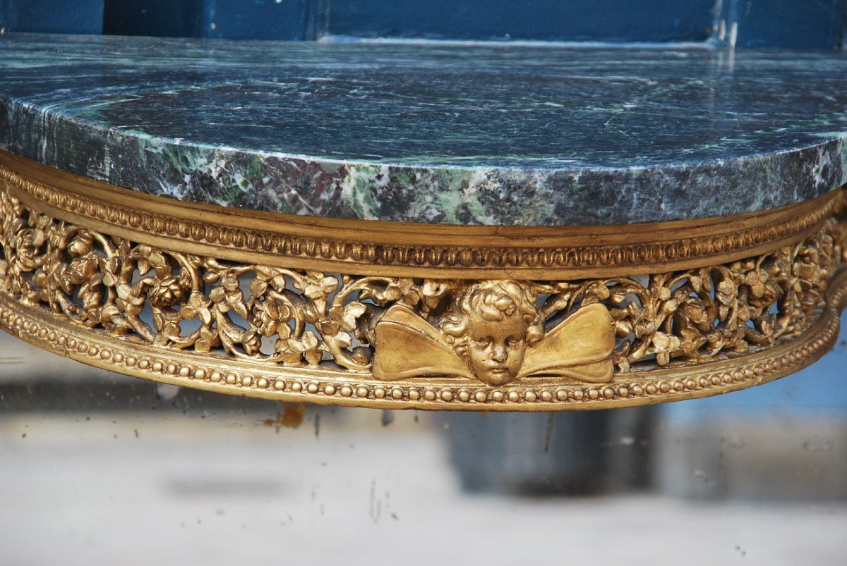 Elégante Console à Fond De Miroir D époque Louis XVI-photo-4