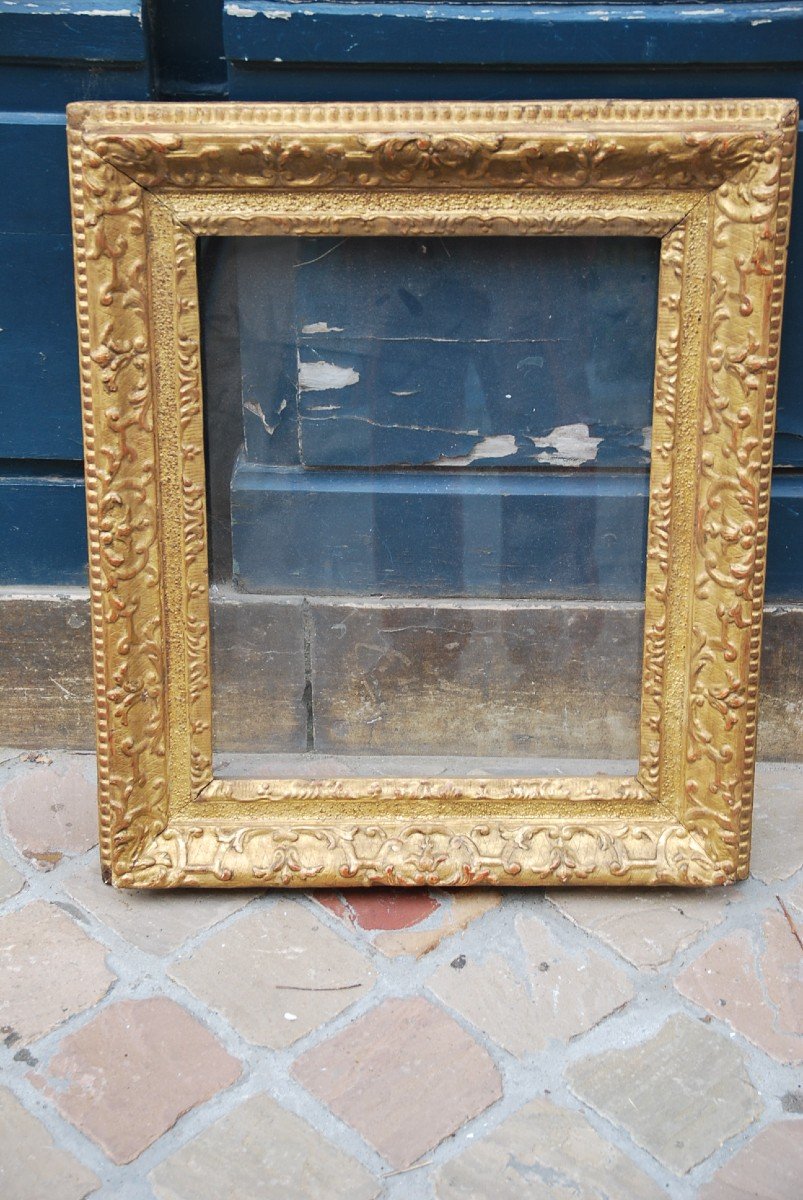 Frame In Golden Wood D Regence Period XVIII-photo-3