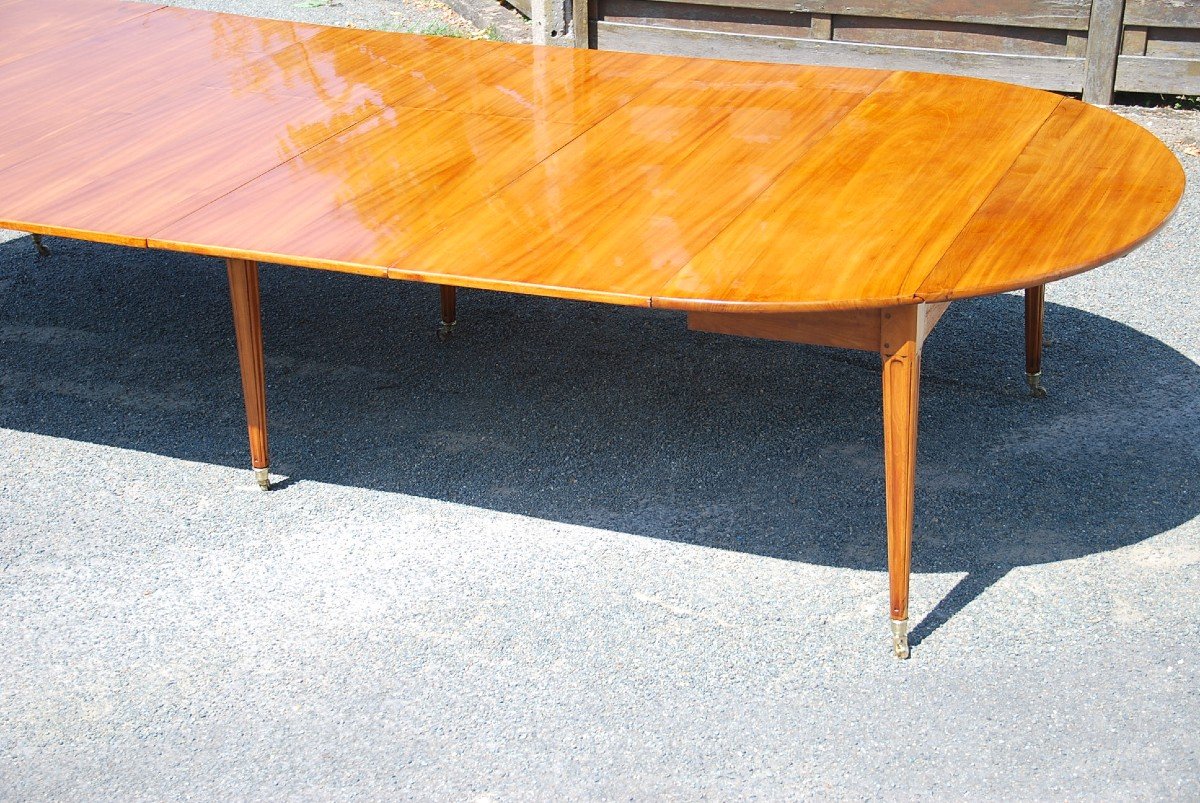 Large Dining Table In Blond Mahogany D Louis XVI Period-photo-4