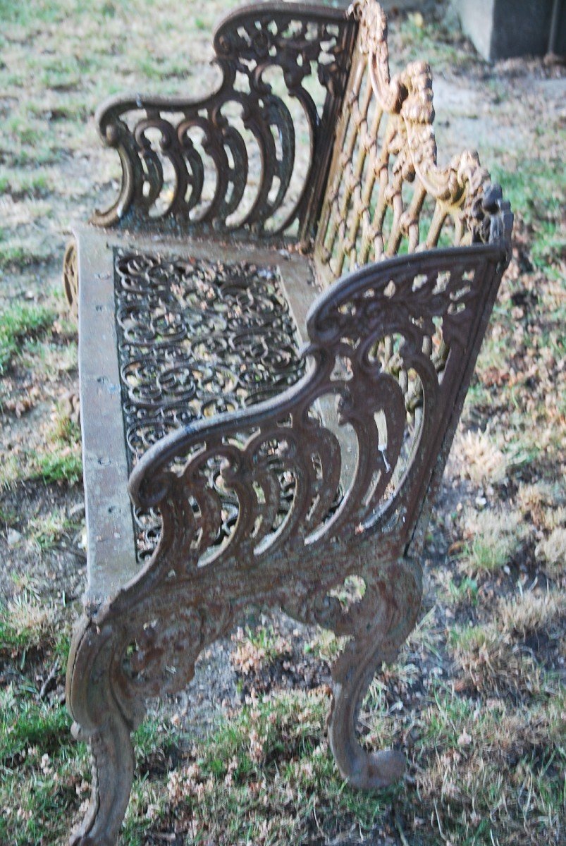 Rare Banc De Jardin Napoléon III  Madeleine Castaing-photo-1