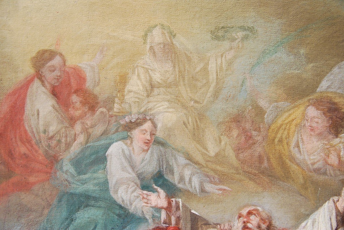 Martyrdom Of Saint Denis School XVIII Follower Of Van Loo-photo-5