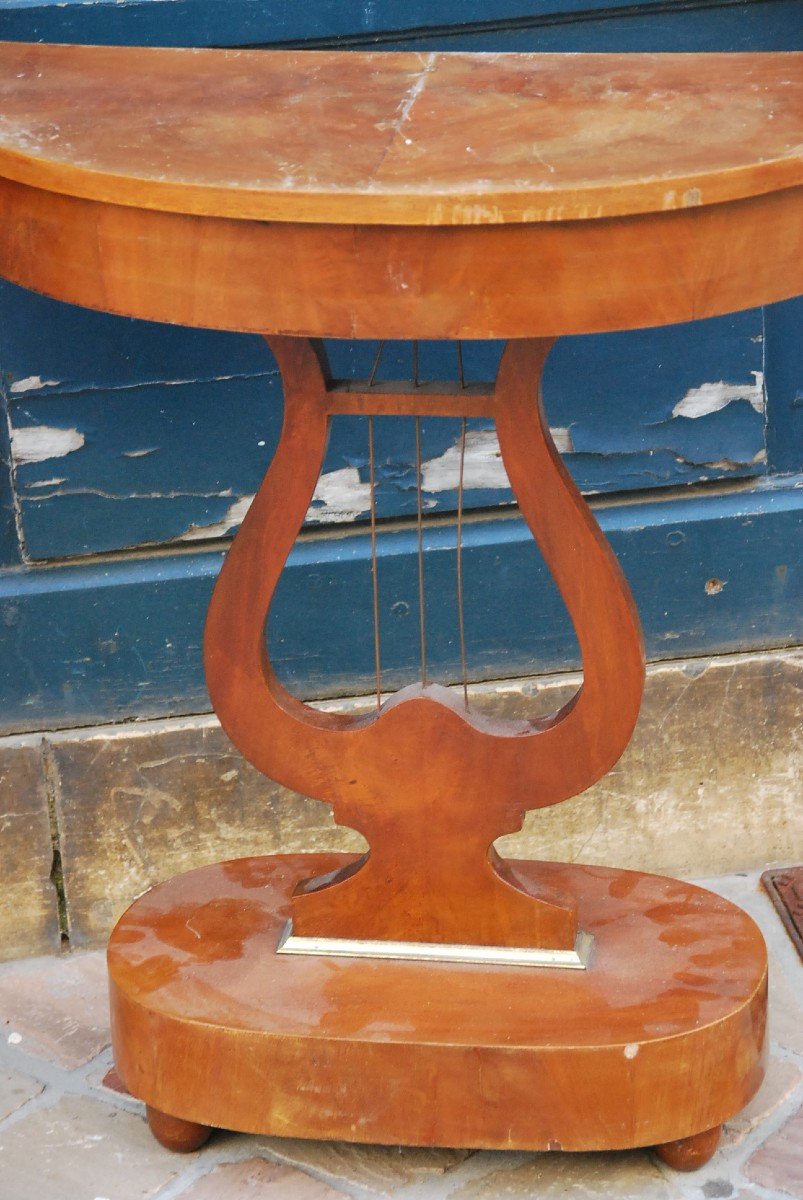 Pair Of Small Mahogany Consoles England-photo-4