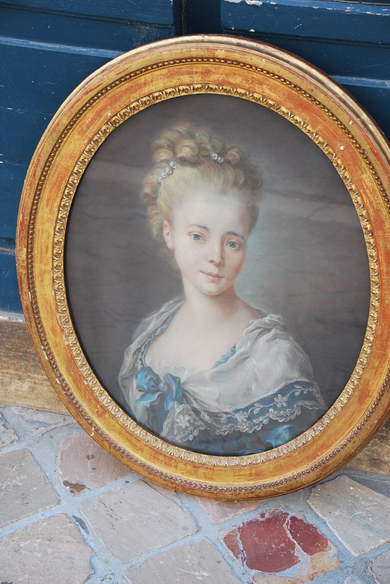 Pastel D Louis XVI Young Woman-photo-3