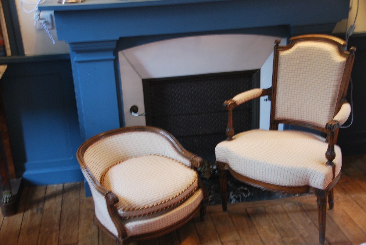 Fauteuil Cabriolet Louis XVI Et Bout De Pied -photo-4