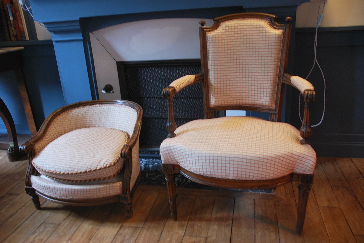 Fauteuil Cabriolet Louis XVI Et Bout De Pied -photo-2