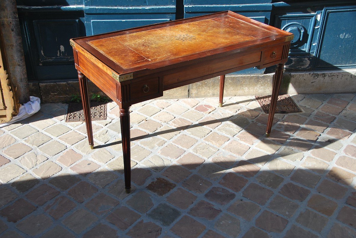 Tric Trac In Mahogany Louis XVI Period Attributed To Schey-photo-6