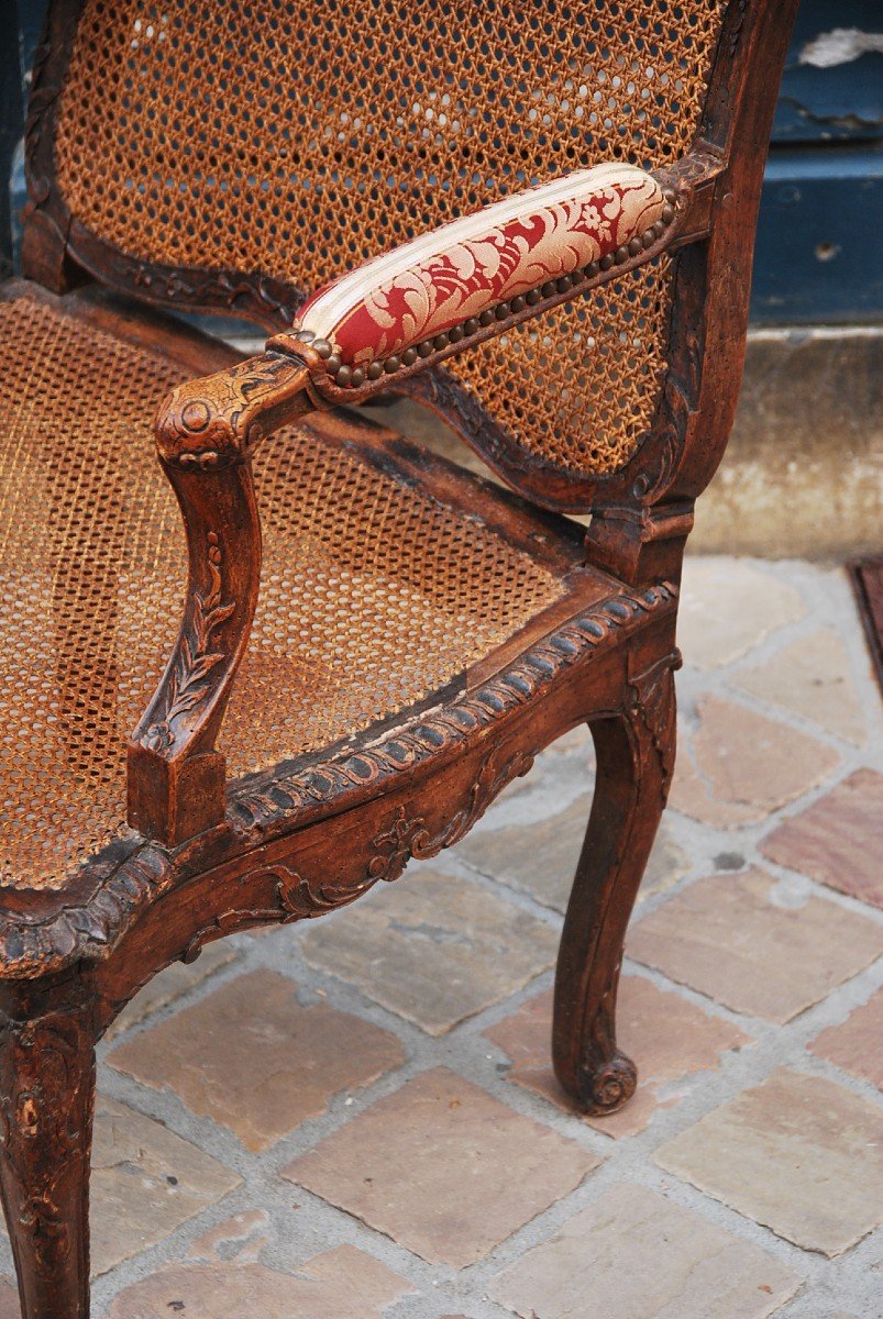 Rare Fire Corner Armchair From Regency XVIII Period-photo-7