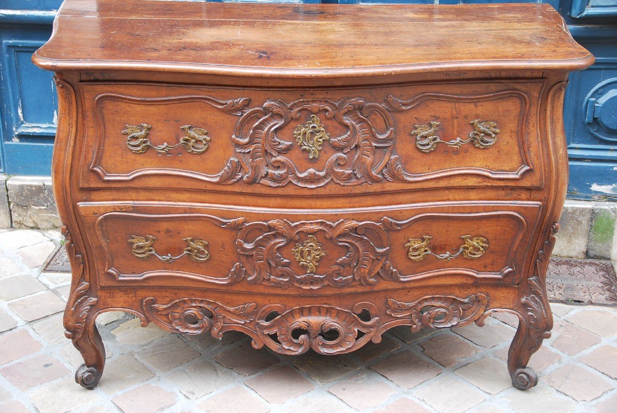 Belle Commode En Noyer Nimes XVIII-photo-2