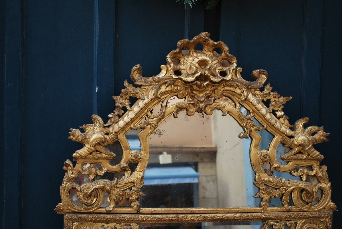 Beautiful Pareclosed Mirror From The Regency Period Early 18th Century-photo-2
