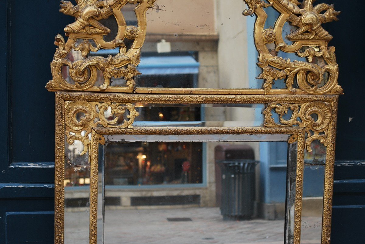 Beautiful Pareclosed Mirror From The Regency Period Early 18th Century-photo-3