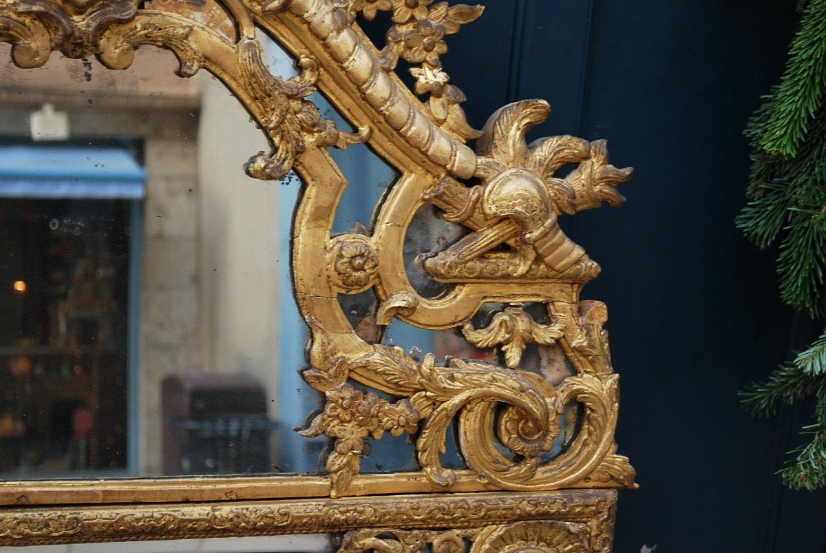 Beautiful Pareclosed Mirror From The Regency Period Early 18th Century-photo-3