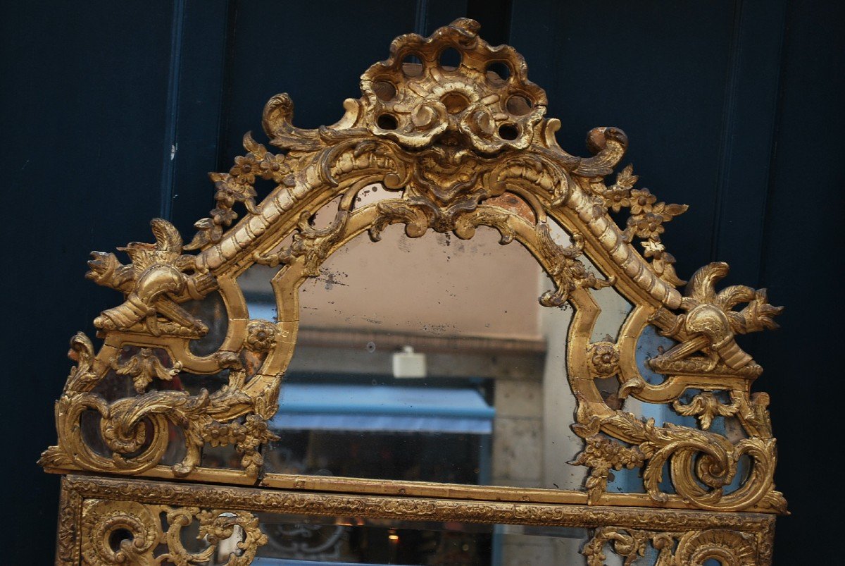 Beautiful Pareclosed Mirror From The Regency Period Early 18th Century-photo-8