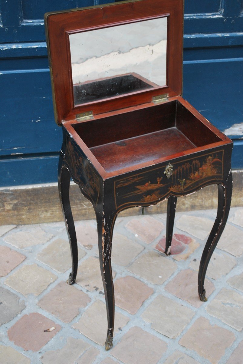 Small Louis XV Period Table, Chinese Decor XVIII-photo-2