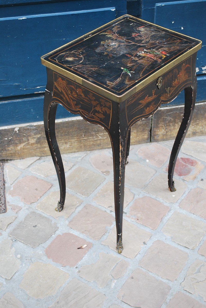Small Louis XV Period Table, Chinese Decor XVIII-photo-5