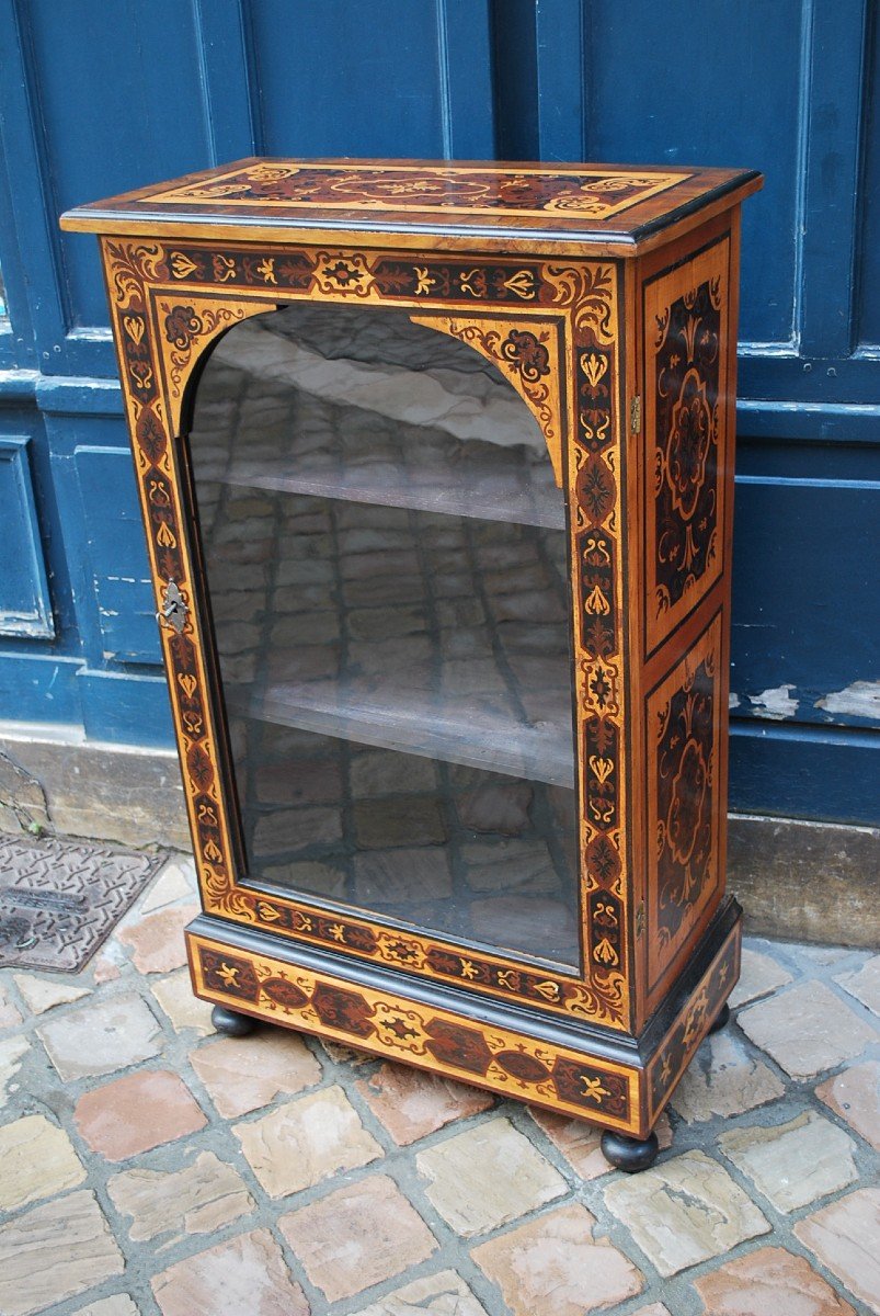 Petite Bibliothèque Ou Vitrine D époque Louis XIV-photo-2